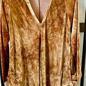 SINEW MOON SATURDAY'S CHILD SUNDRESS LONG SLEEVE SPICE BAMBOO VELOUR M L BOHO